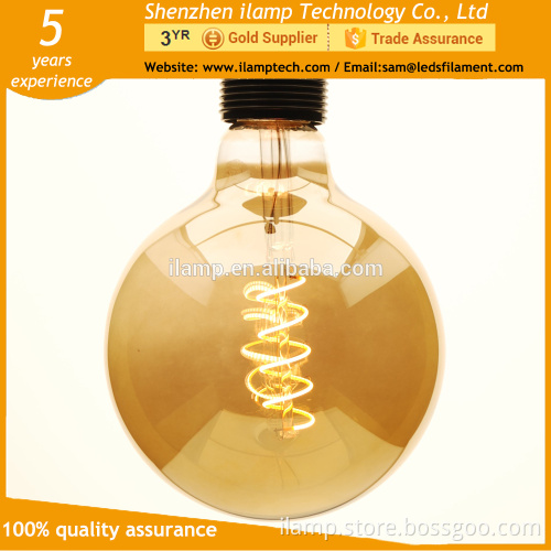 Popular Plastic with Aluminum 3000K WW SMD 2835 4W E27 C37 led curved filament